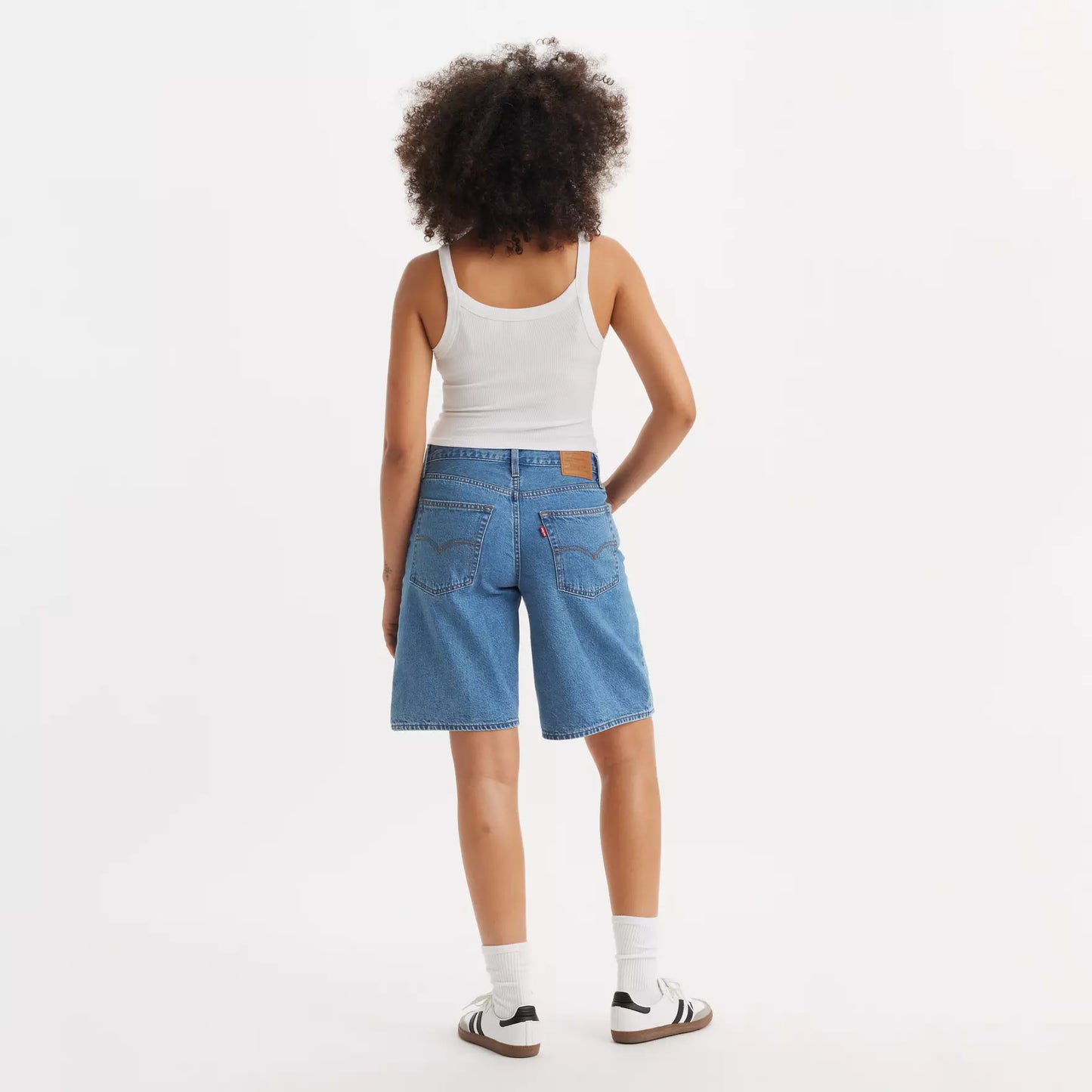 Pantaloncini Baggy dad in denim