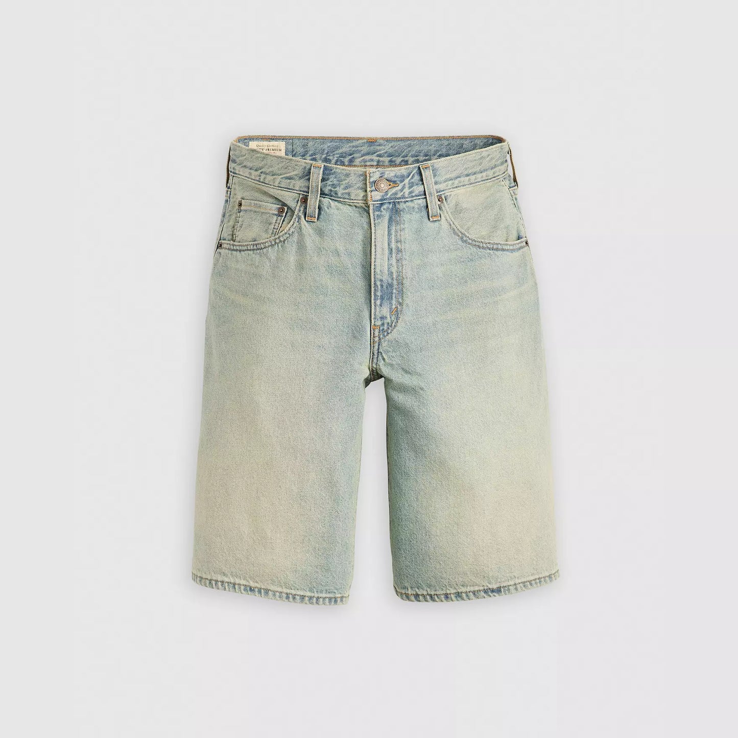 Pantaloncini Baggy dad in denim slavato