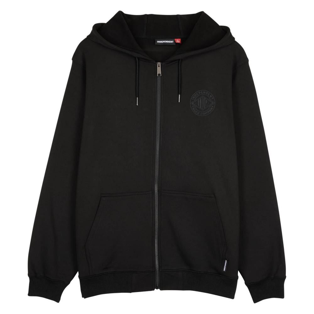 Felpa Clipper full zip con cappuccio nero