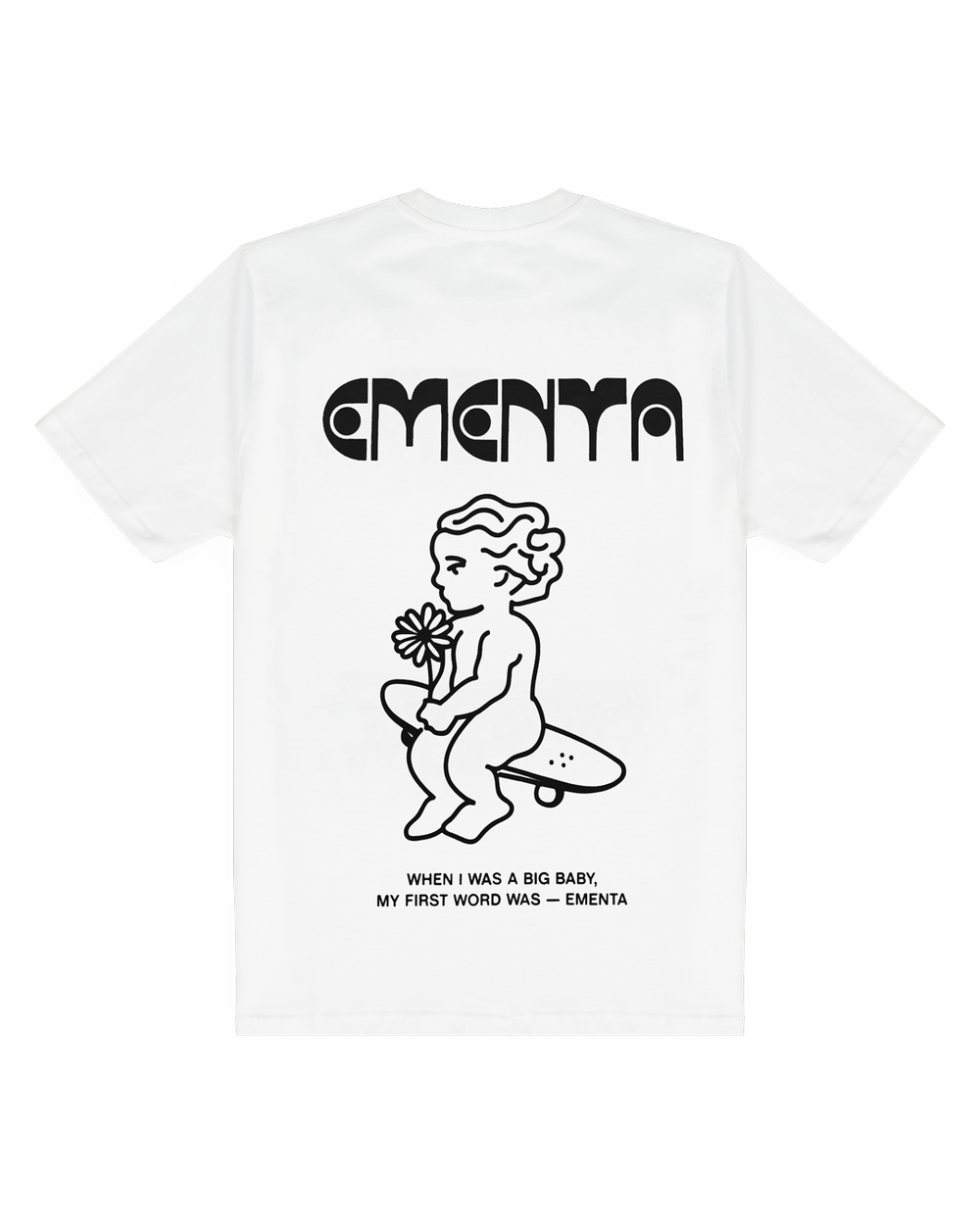 T-Shirt First word bianco