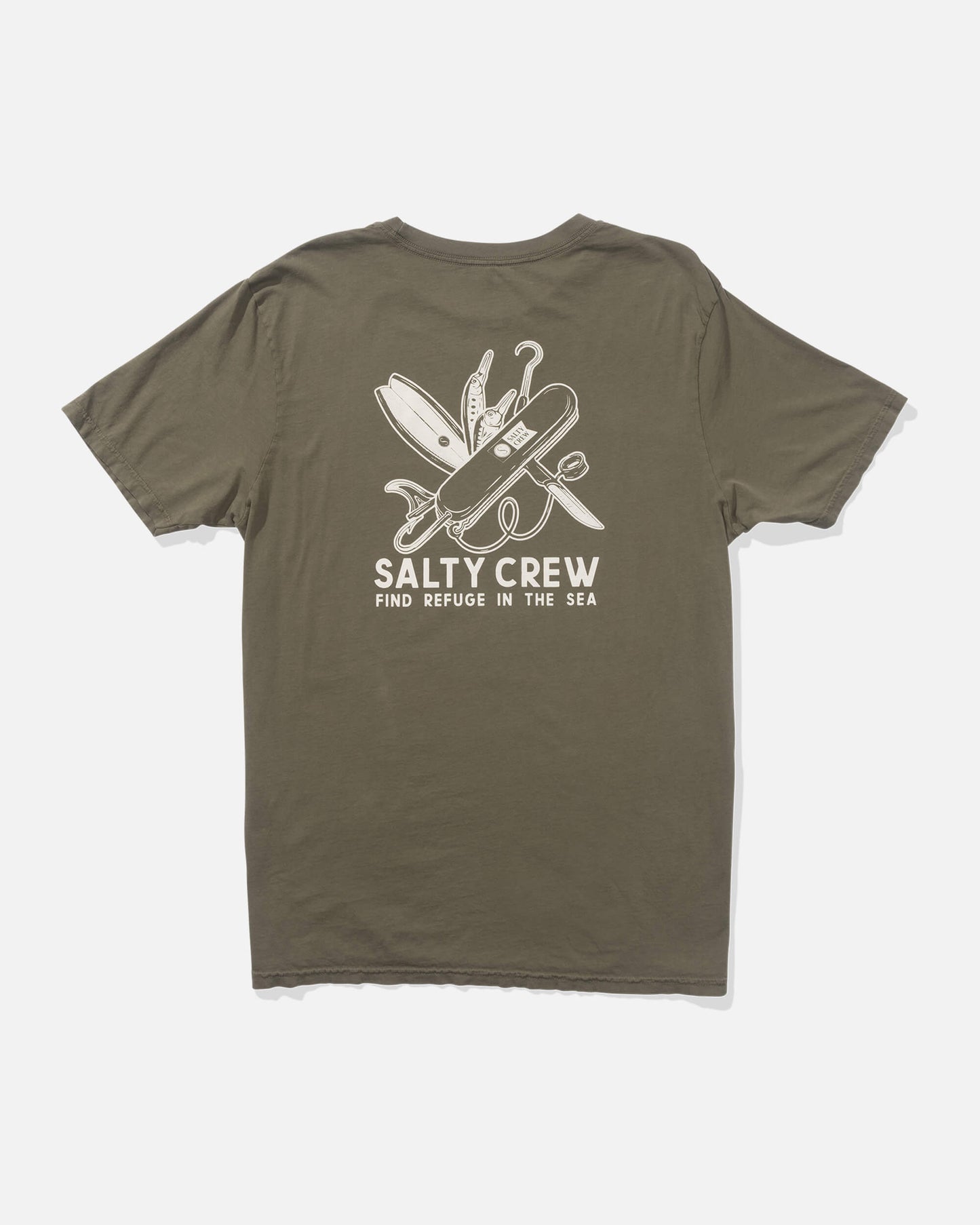 T-Shirt Pocket knife verde