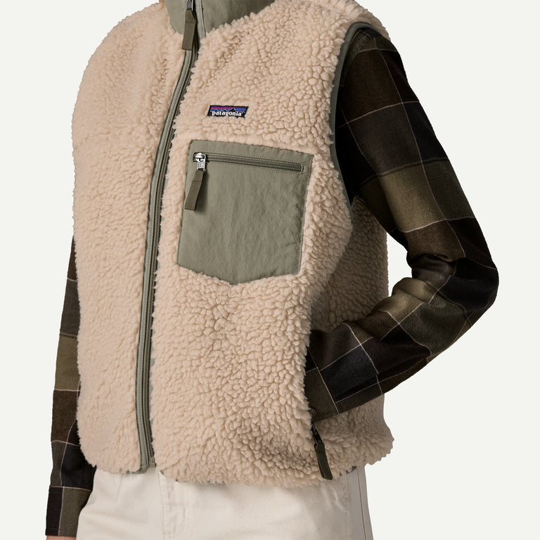 Gilet Retro panna e verde salvia