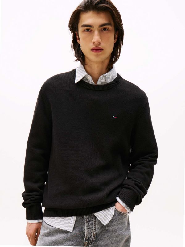 Maglioncino Tommy slim fit nero