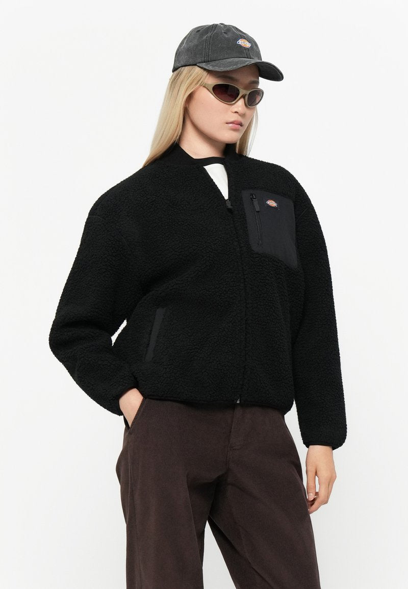 Giacca bomber Central in pile nero