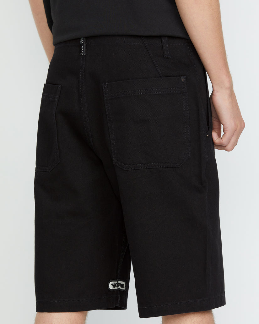 Pantaloncini Sawhorse denim nero