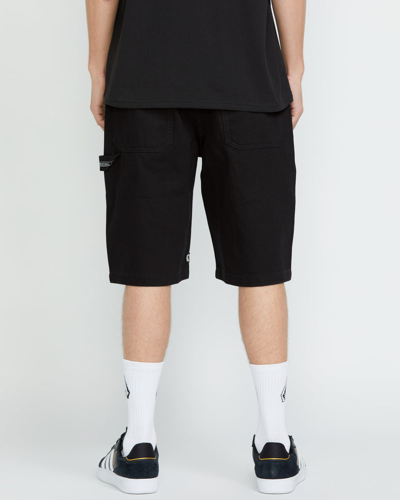 Pantaloncini Sawhorse denim nero