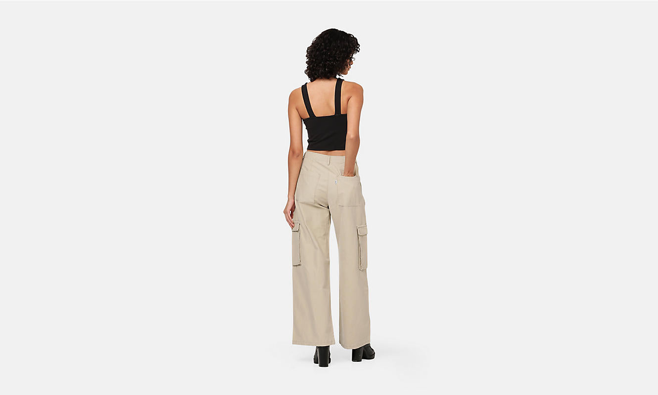 Pantaloni Baggy cargo sabbia