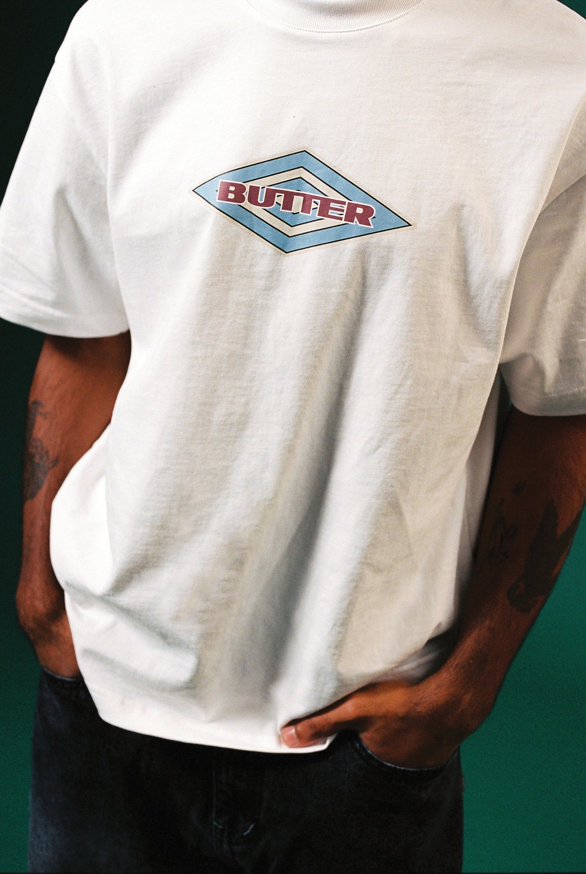 T-Shirt Butter Goods x Umbro bianco