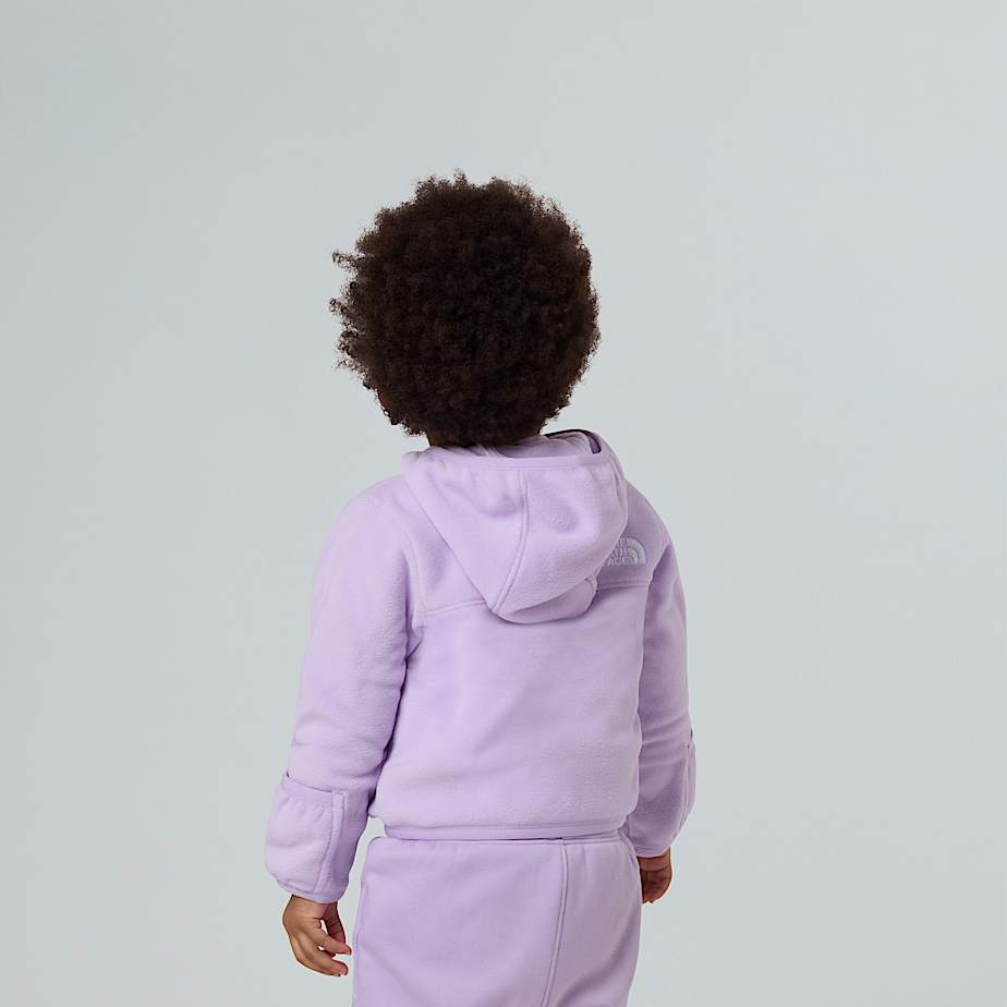 Felpa Glacier full zip con cappuccio lilla da neonato - 3/24 MESI