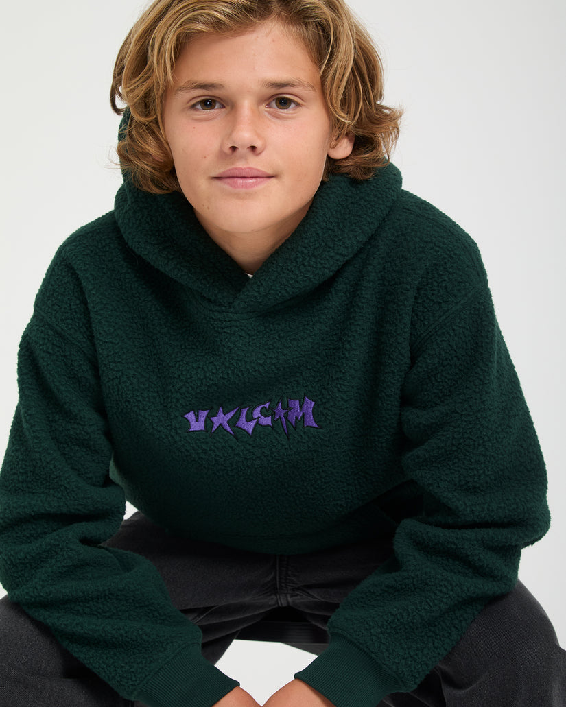 Felpa Toogoat sherpa con cappuccio verde - 8/14 ANNI