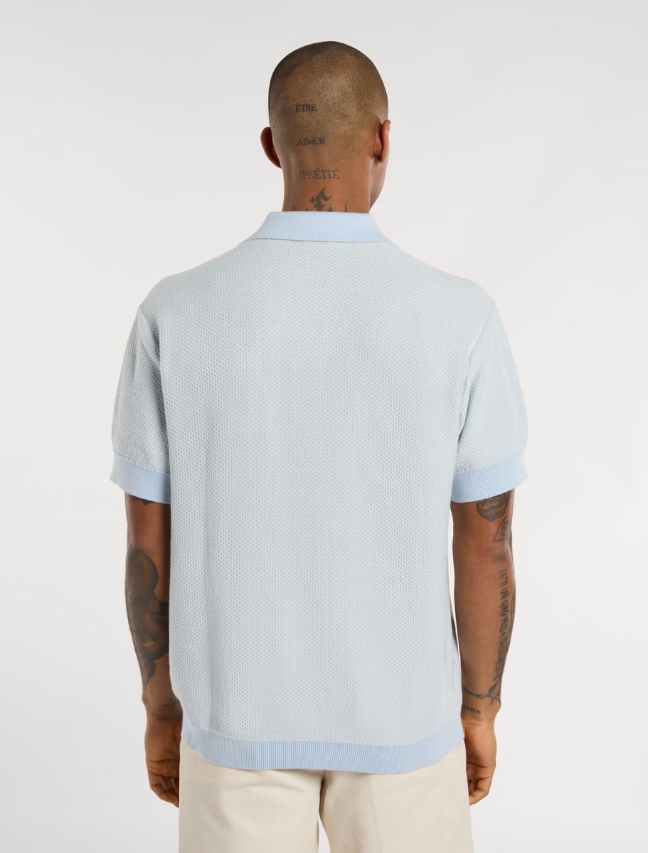 Polo Rocky in maglia in celeste