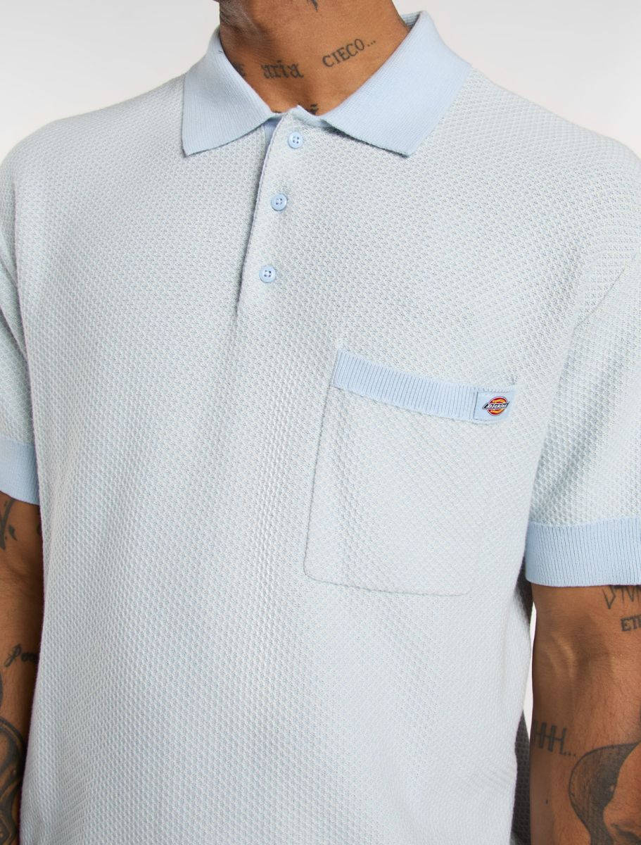 Polo Rocky in maglia in celeste