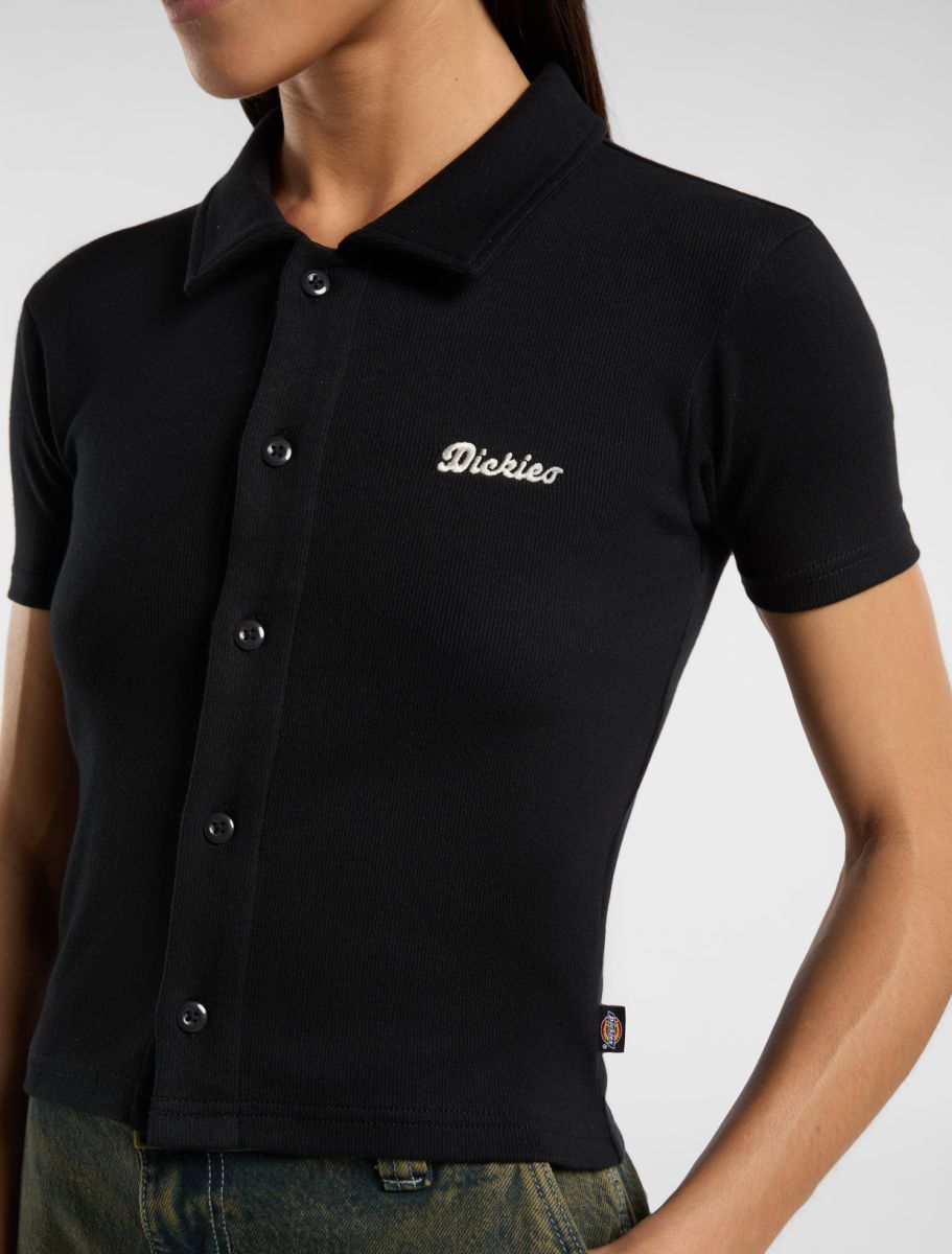 T-Shirt a polo Tallasse crop nero