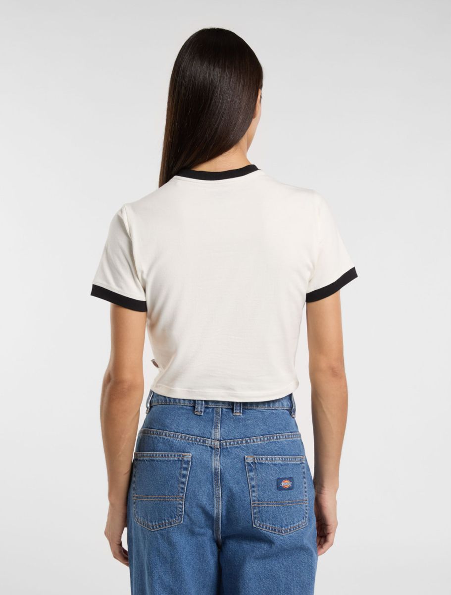 T-shirt Lewistown ringer crop panna