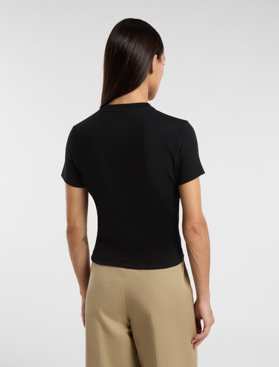 T-shirt Lewistown crop nero