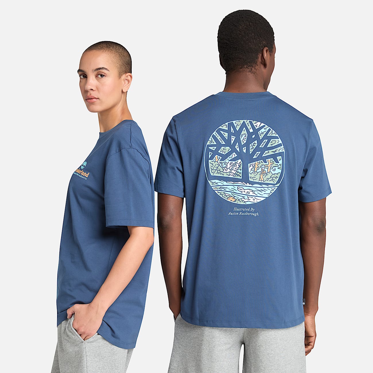 T-Shirt Albero blu
