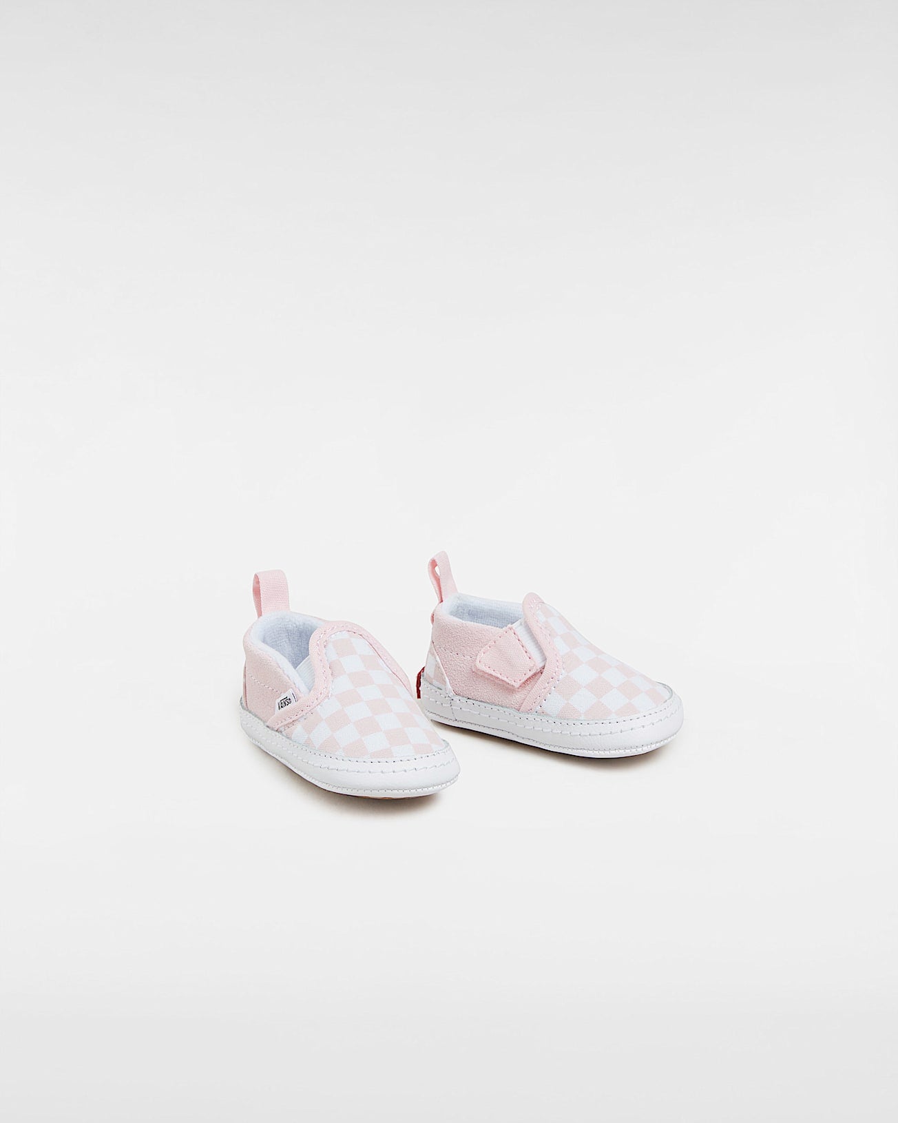 Vans Slip-On V Crib scacchi rosa da neonato