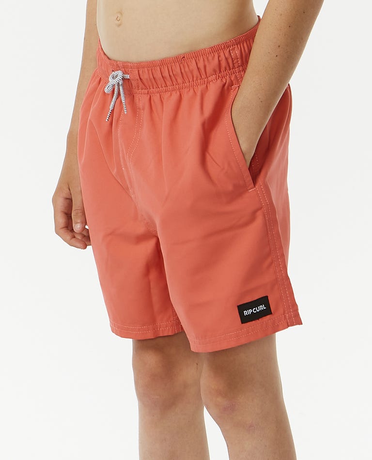 Boardshorts Offset volley boy corallo - 1/8 ANNI