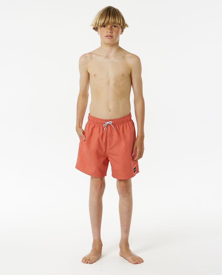 Boardshorts Offset volley boy corallo - 1/8 ANNI