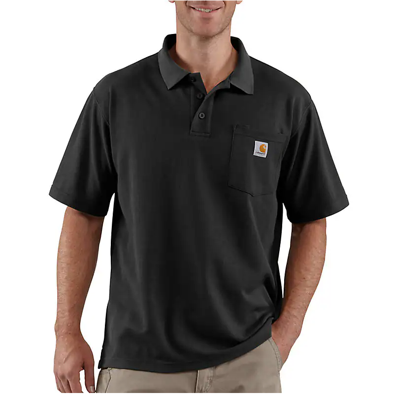 T-Shirt Polo con taschino nero
