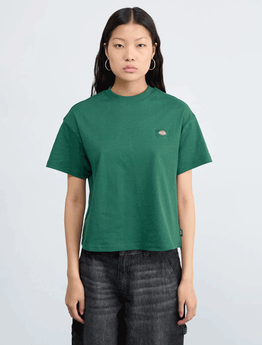 T-shirt Oakport crop verde