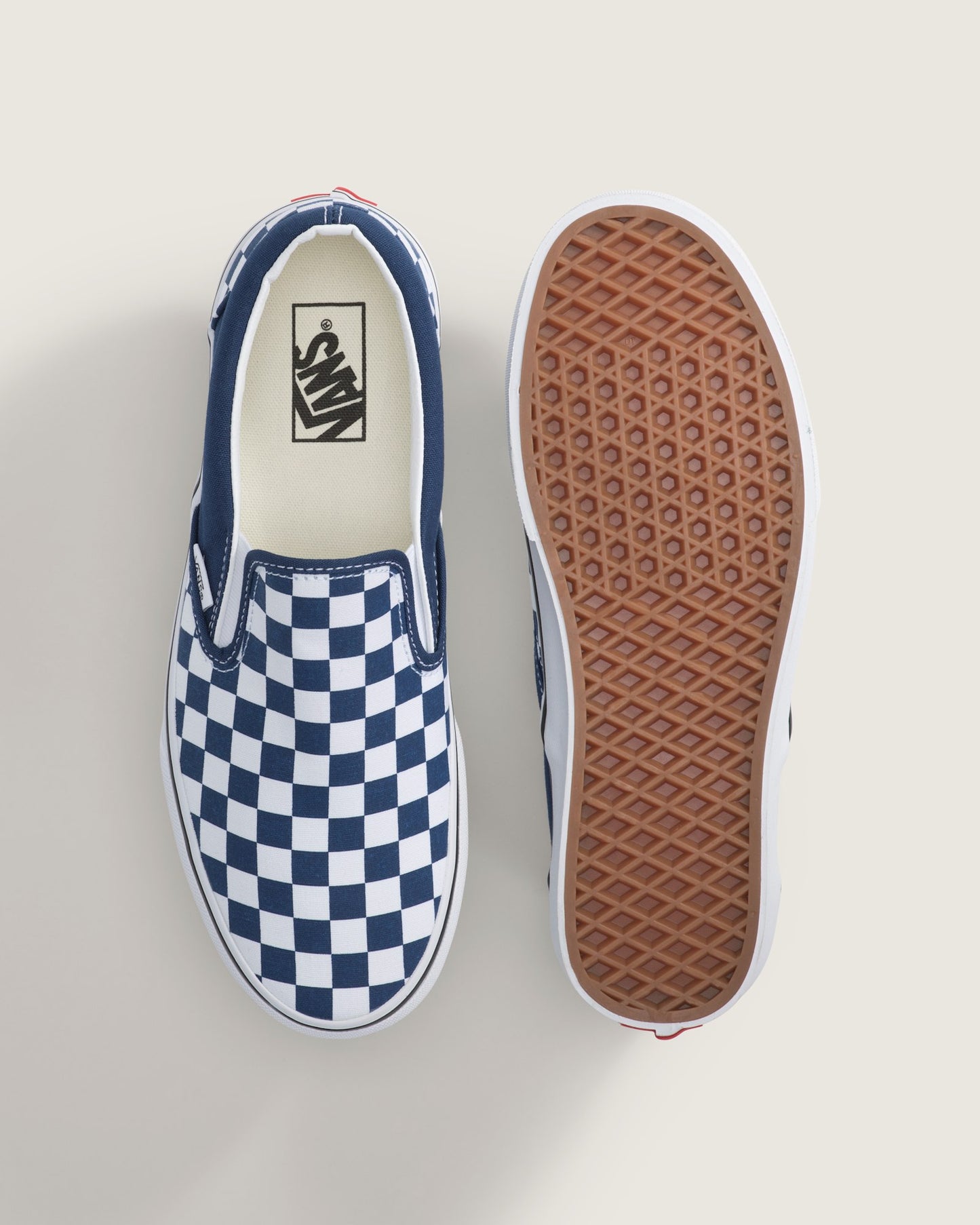 Vans Slip on checkerboard scacchi bianco/blu denim