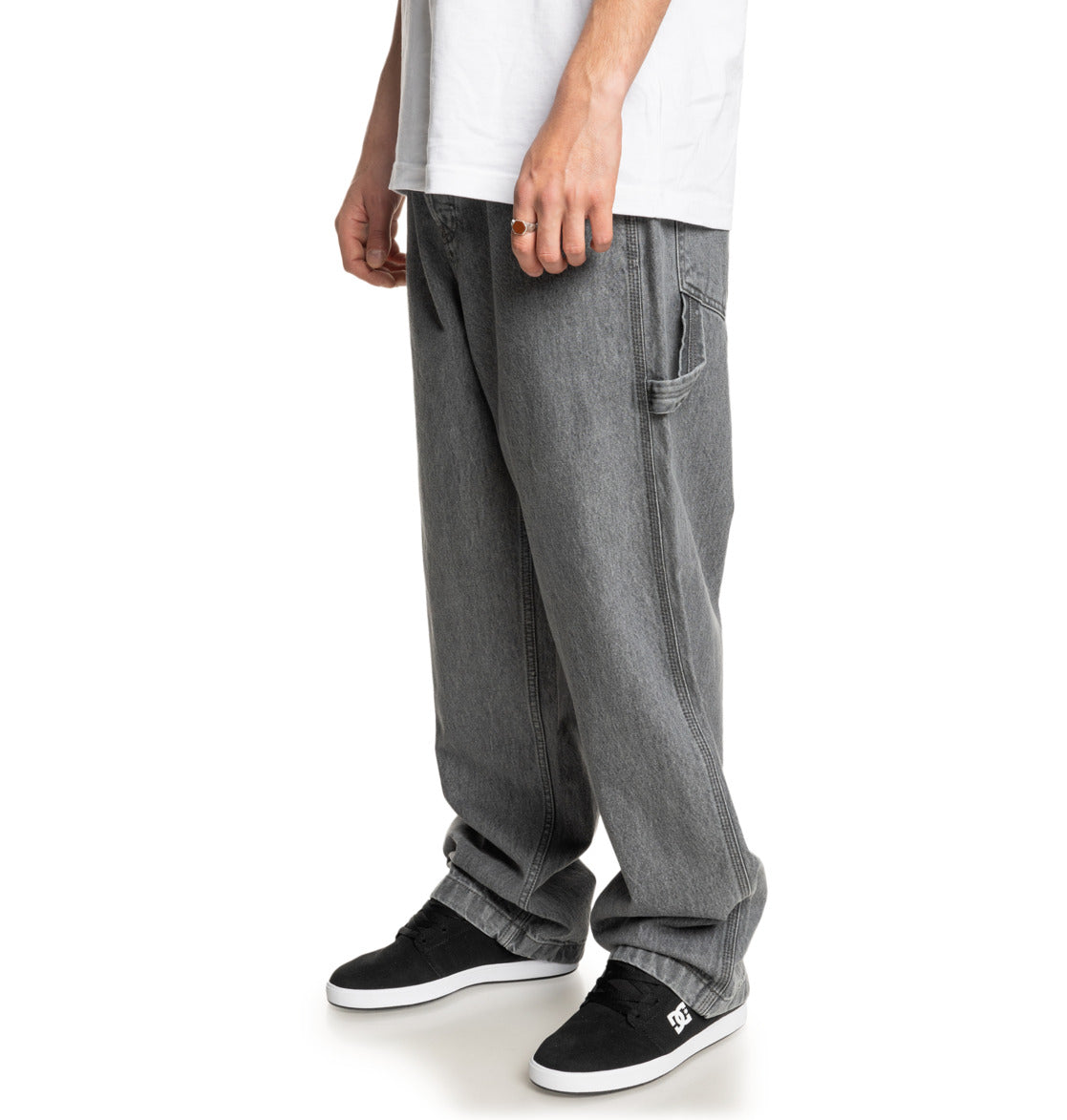 Jeans Worker baggy carpenter denim grigio