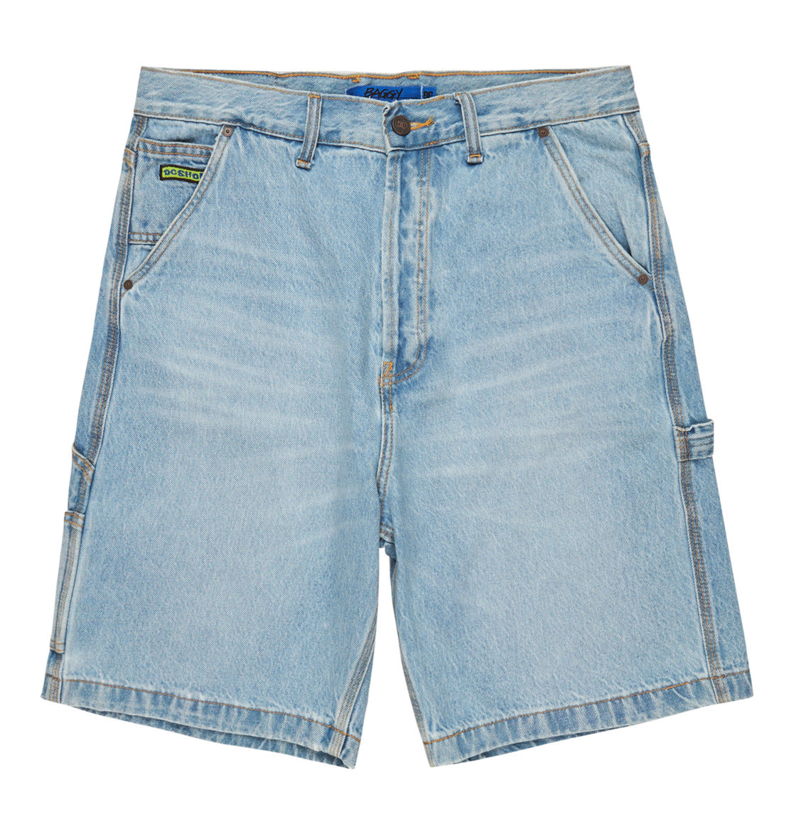 Pantaloncini carpenter baggy denim chiaro
