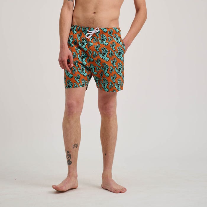 Boardshort Hand all over arancio