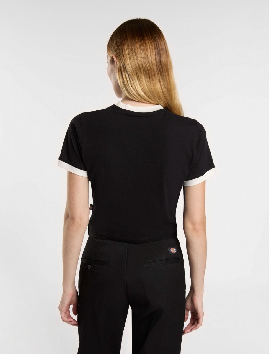 T-shirt Lewistown ringer crop nero