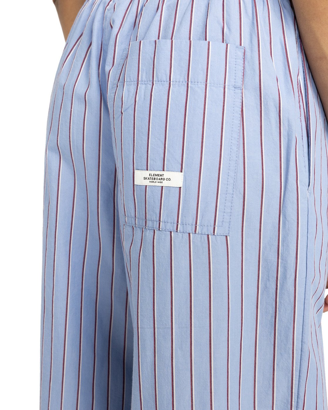Pantaloni vita elestica in cotone a righe