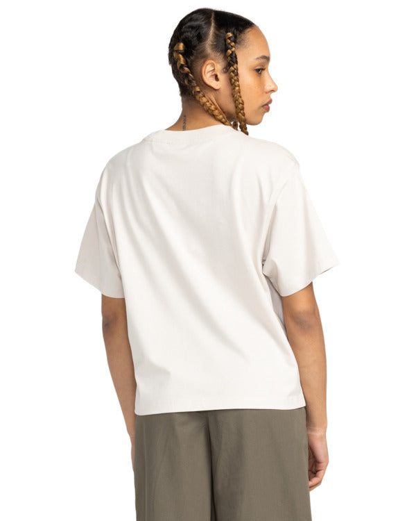 T-Shirt Velvet crop panna