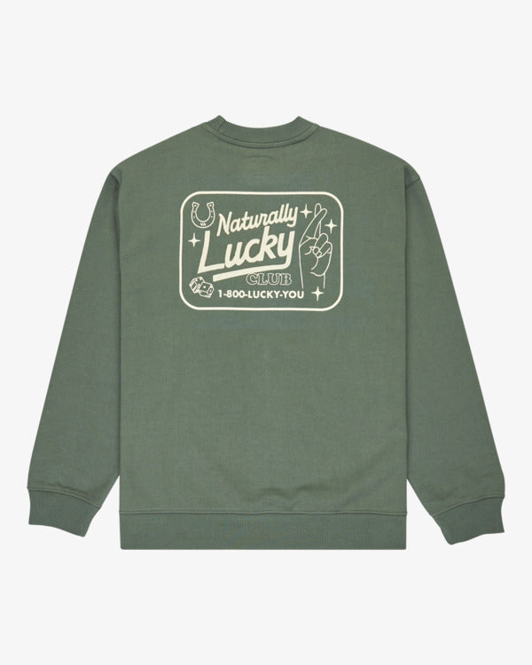 Felpa Lucky you girocollo verde