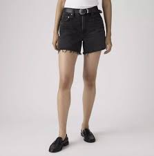Pantaloncini Ribcage denim nero