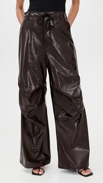 Pantalone Maison Margiela in pelle bordeaux - 12/16 ANNI