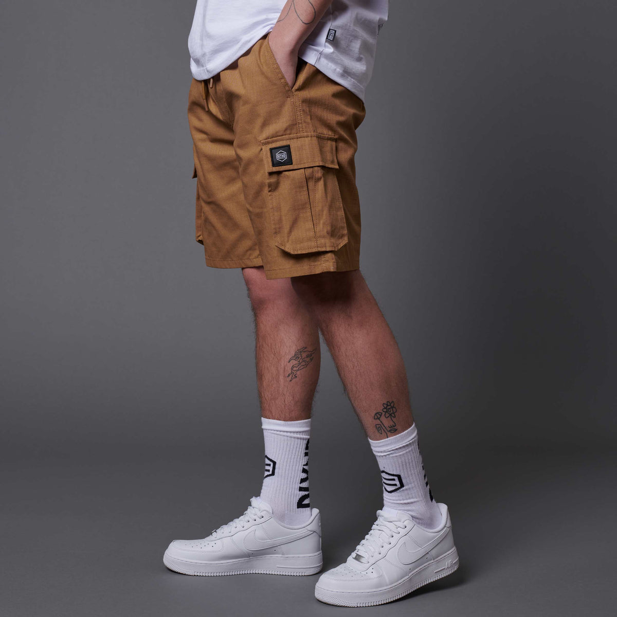 Pantaloncini Ripstop Cargo beige