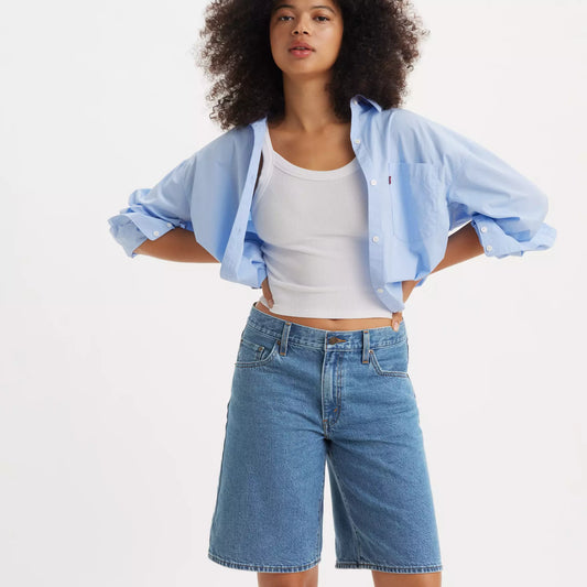 Pantaloncini Baggy dad in denim