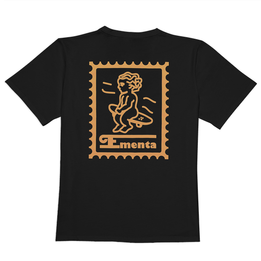 T-Shirt Baby stamp nero/oro