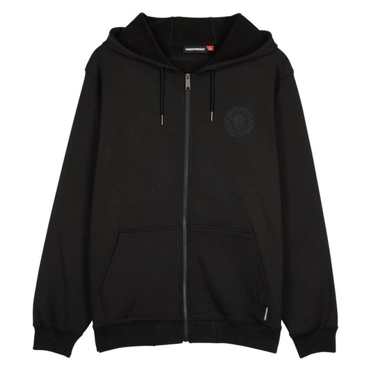 Felpa Clipper full zip con cappuccio nero
