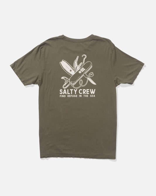 T-Shirt Pocket knife verde