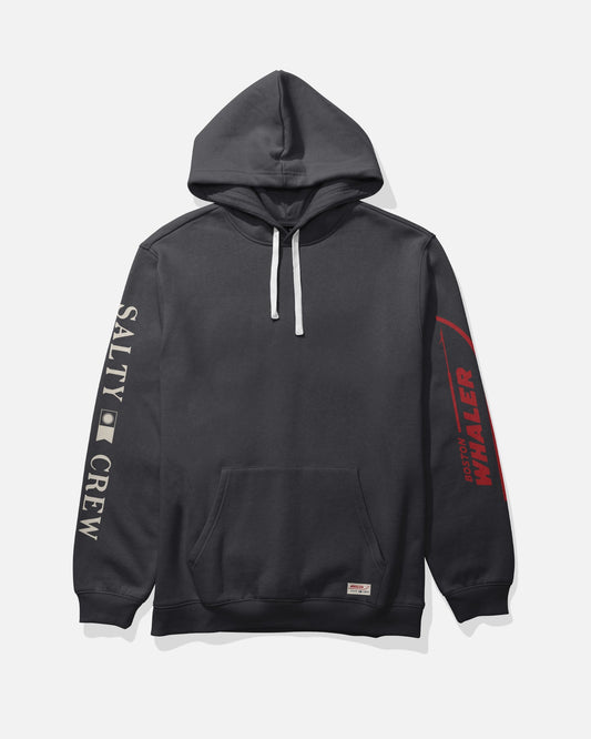 Felpa Whaler con cappuccio nero
