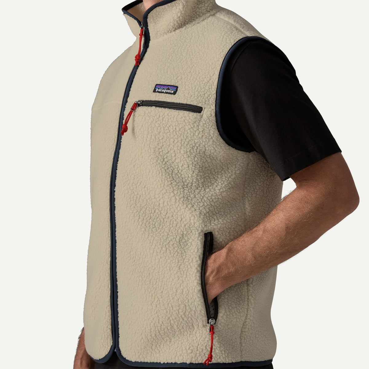 Gilet Retro in pile panna