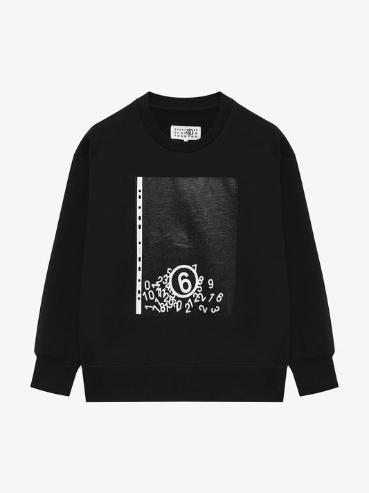 Felpa Maison Margiela girocollo nero - 8/16 ANNI