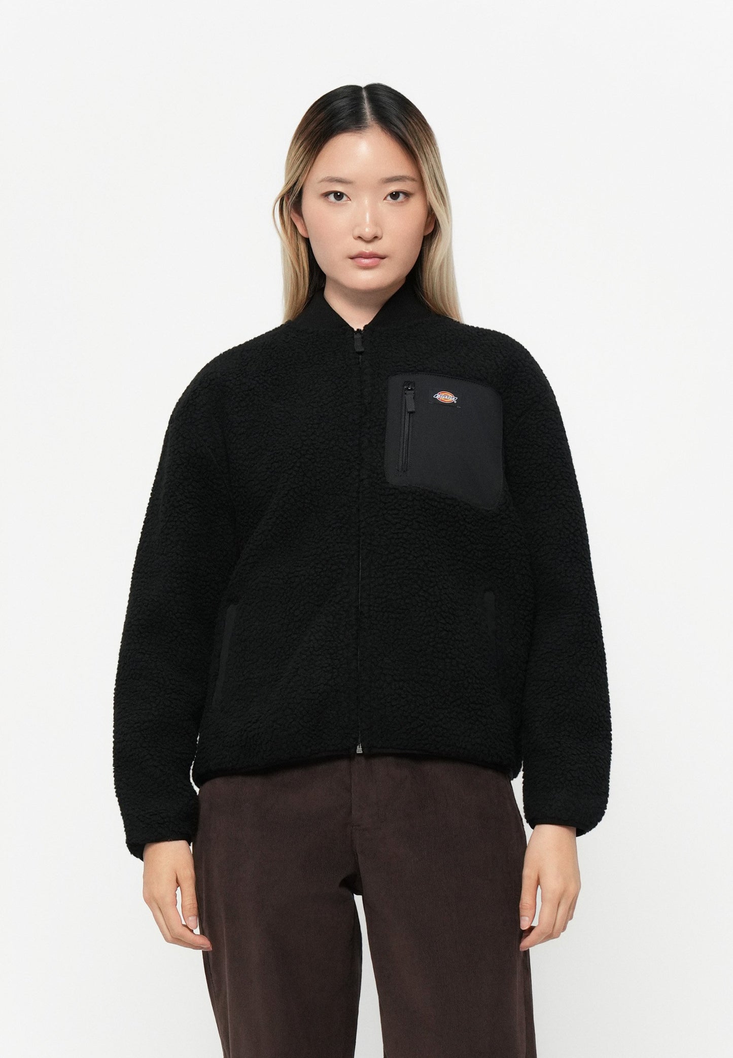 Giacca bomber Central in pile nero
