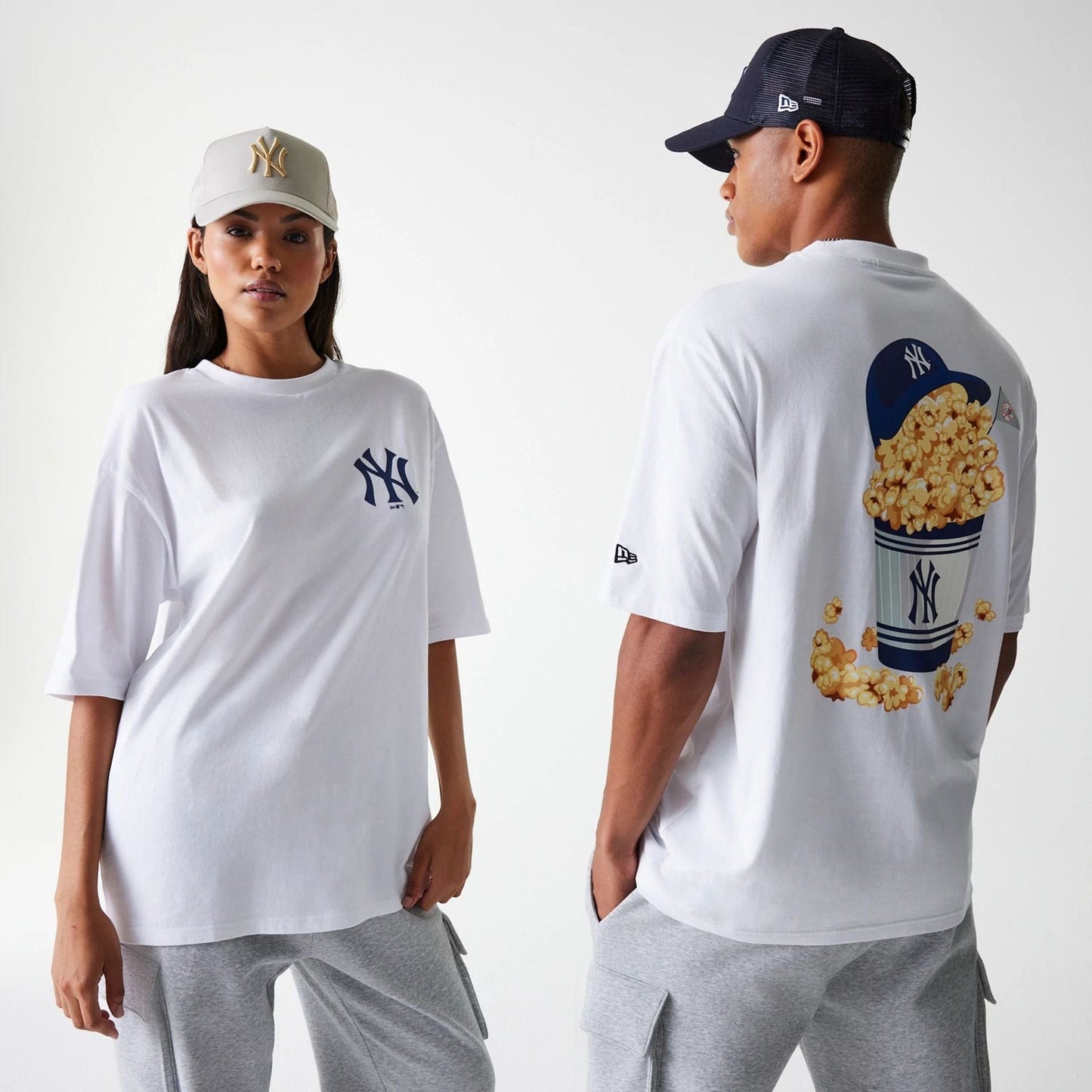T-Shirt Pop corn bianco