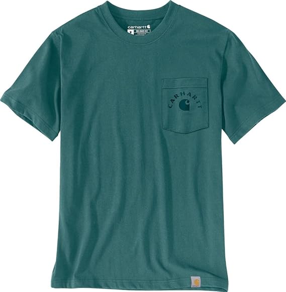 T-Shirt Irvine con taschino petrolio
