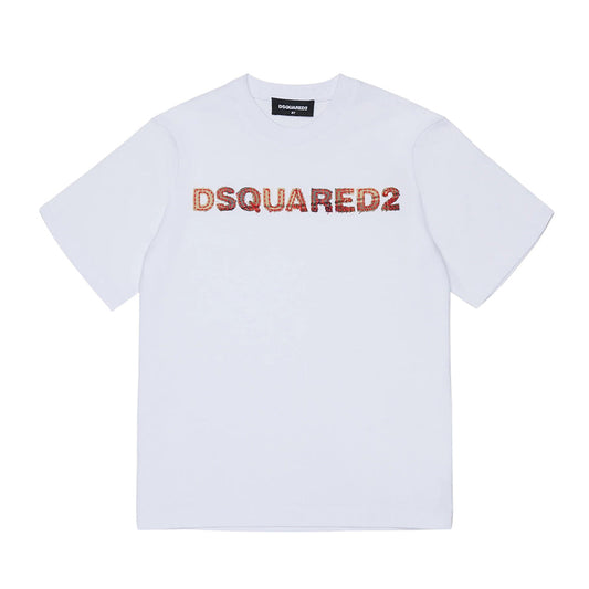 T-shirt DSQUARED2 Slouch bianco - 12/16 ANNI