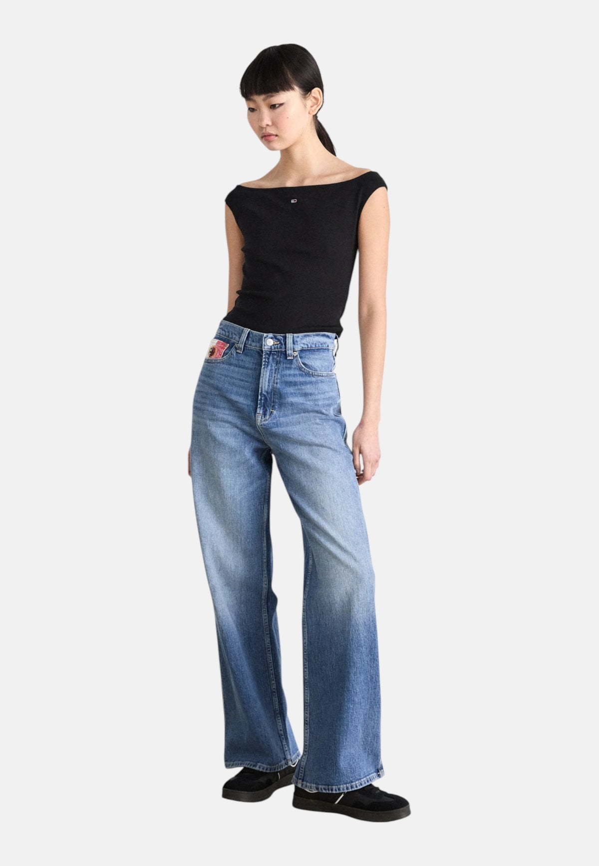 Jeans Claire high wide denim scuro