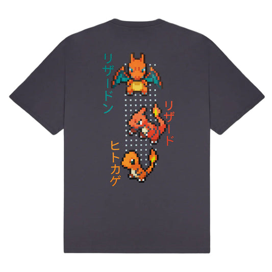 T-Shirt Charizard grigio