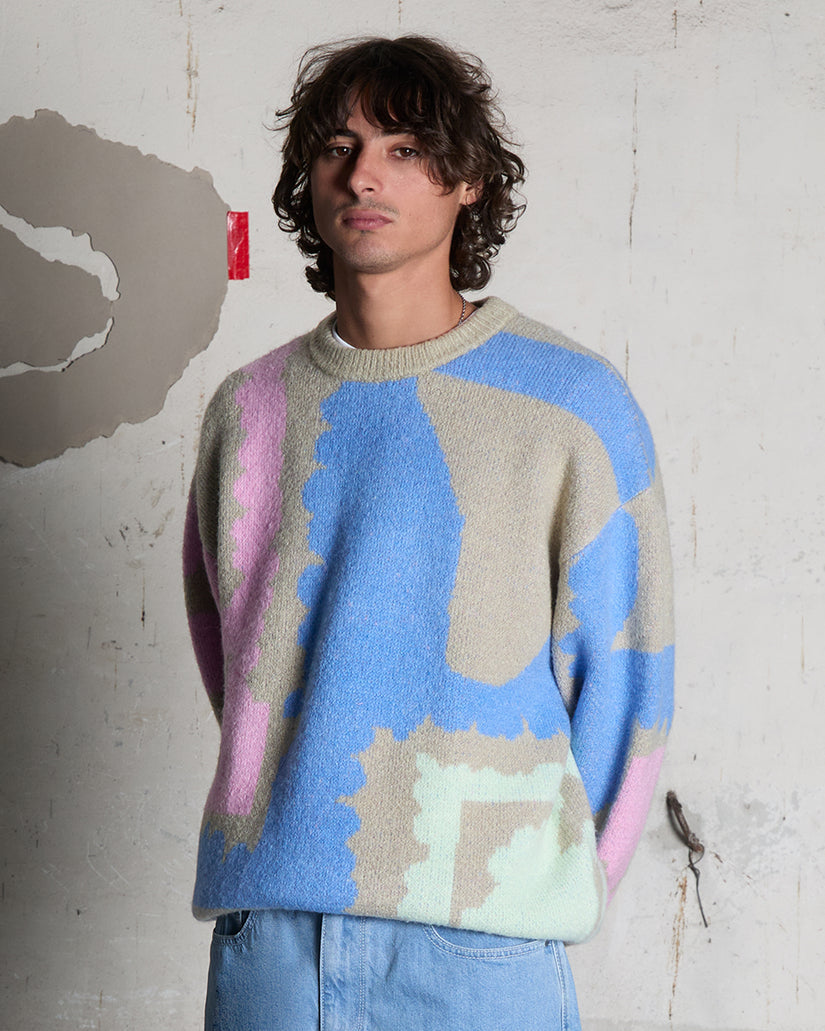 Maglione Fa Carrau fantasia rosa/beige/celeste